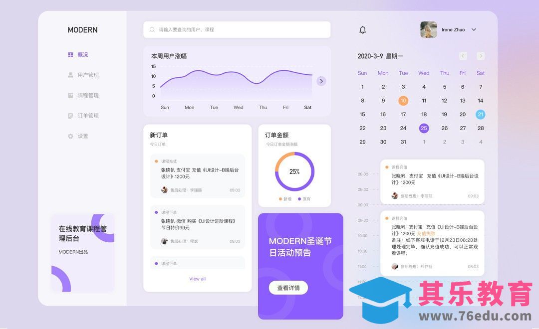 Sketch-B端在线教育后台界面设计[虎课网UI设计视频教程][UI设计教程全集MP4 ]-第1张图片-我要自学网
