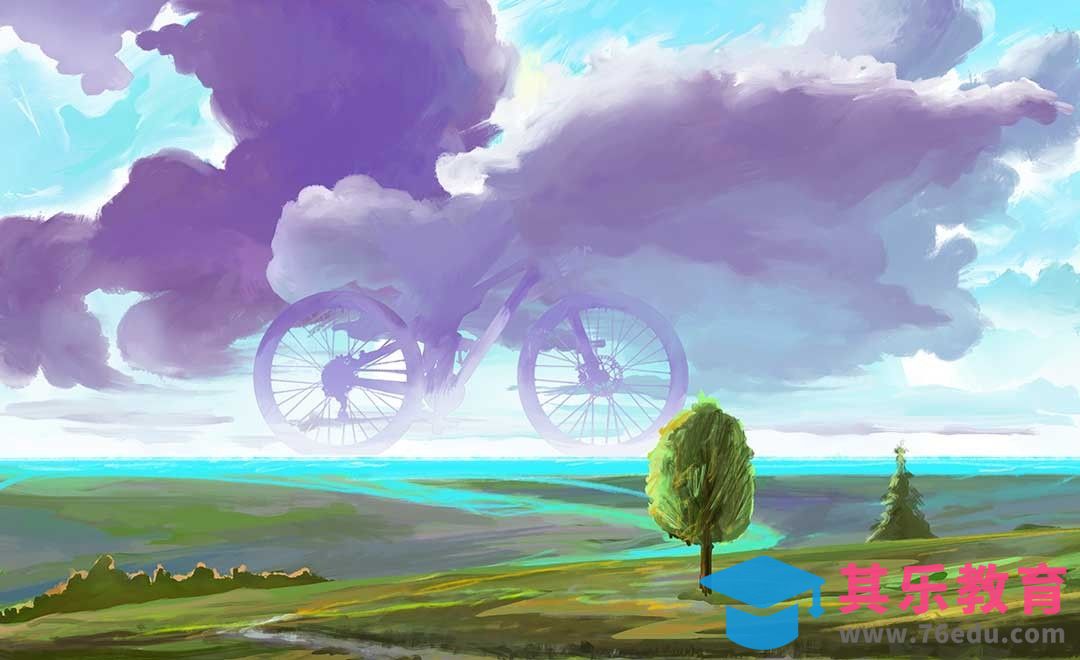 PS-板绘插画-云的幻想-唯美风格板绘场景插画[虎课网绘画插画视频教程][ipad商业插画MP4教程全集 ]-第1张图片-我要自学网