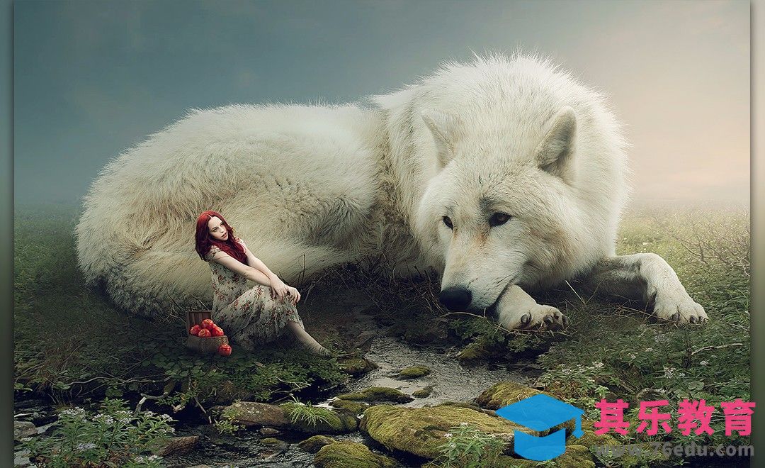 PS-白狼的孩子-超现实[平面设计视频教程][海报设计MP4高清全集 ]-第1张图片-我要自学网