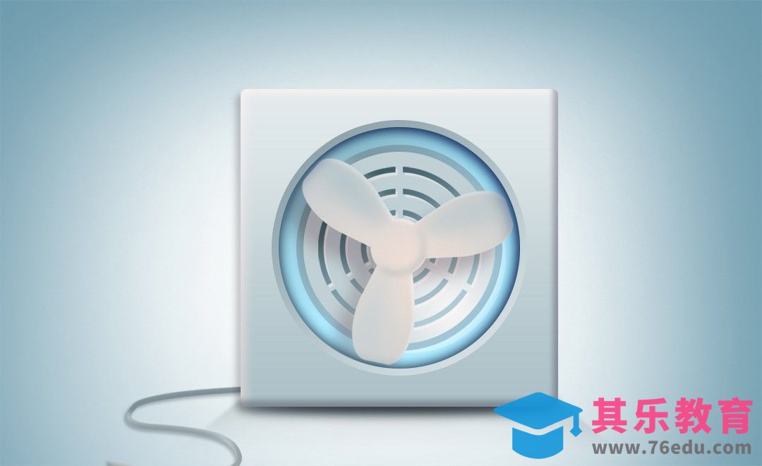 PS-风扇图标[虎课网UI设计视频教程][UI设计教程全集MP4 ]-第1张图片-我要自学网