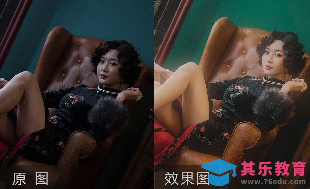 PS-室内复古旗袍人像摄影后期[虎课网手机摄影入门视频教程][MP4产品摄影教程全集 ]-第1张图片-我要自学网