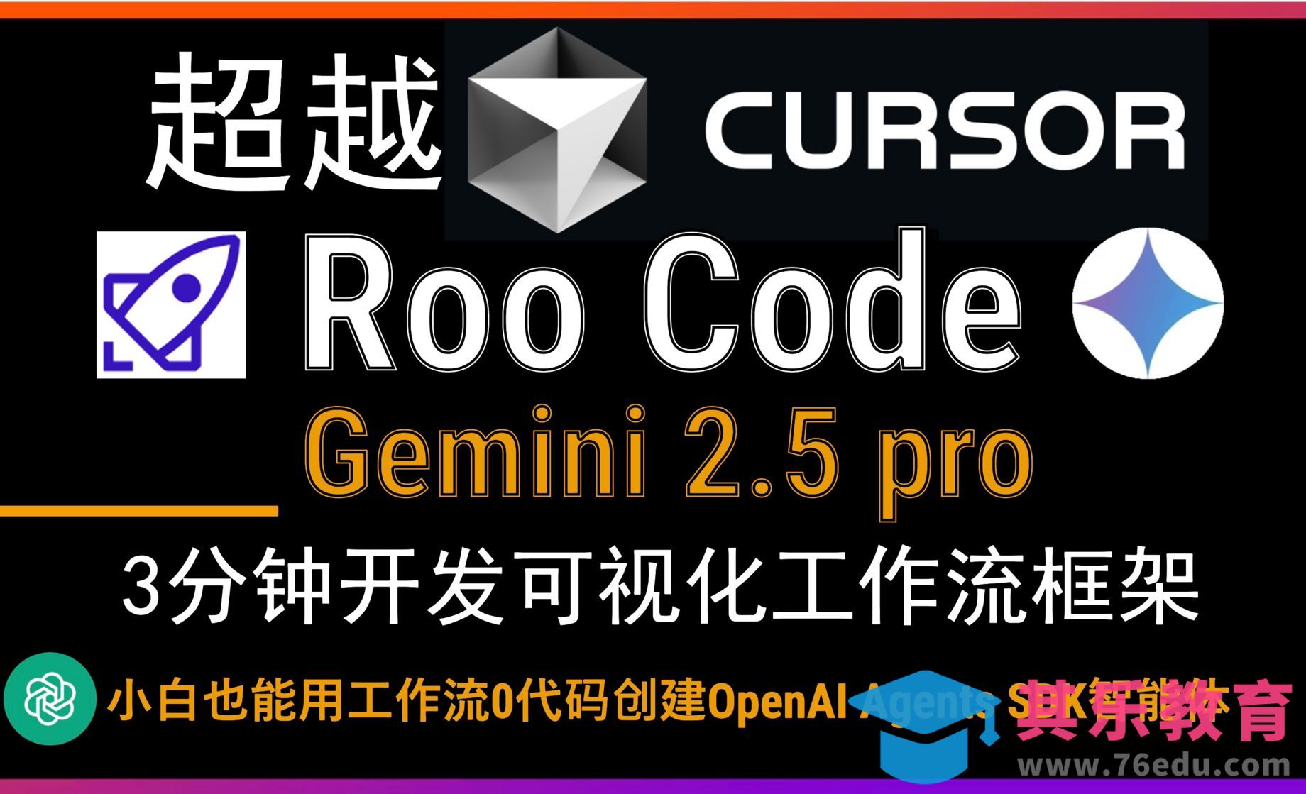 Roo Code+Gemini 2.5 Pro为OpenAI Agents SDK开发工作流UI框架[虎课网AICG人工智能视频教程][MP4高清全集 ]-第1张图片-我要自学网