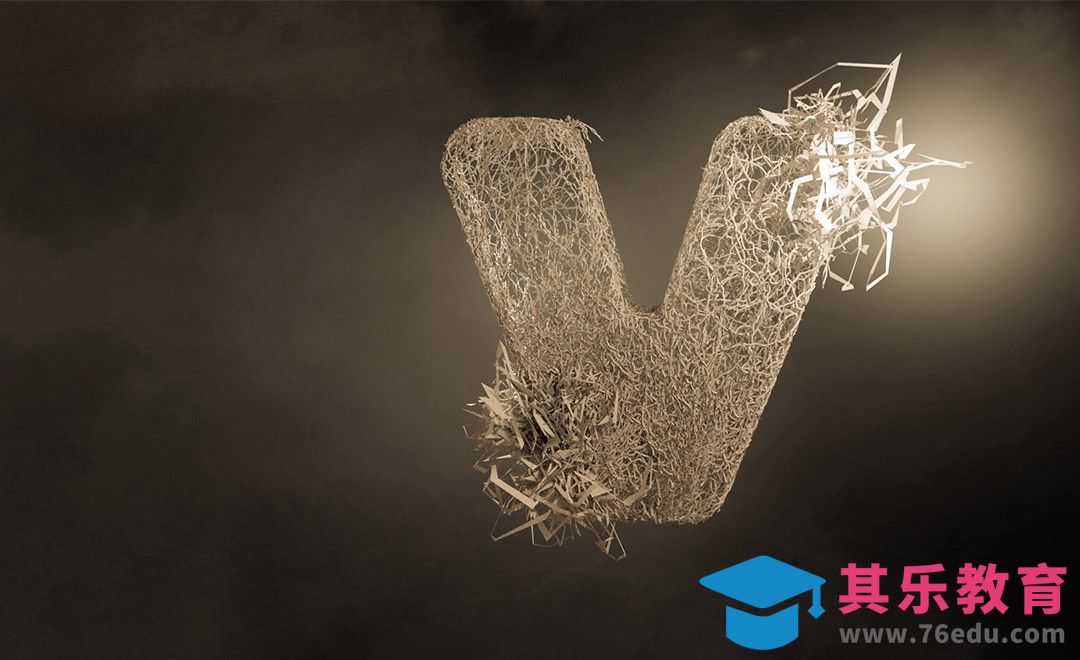 C4D-质感藤蔓字建模与渲染[虎课网C4D设计视频教程][产品数码建模MP4教程全集 ]-第1张图片-我要自学网