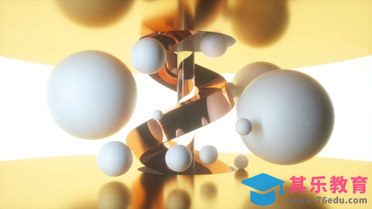 C4D+OC-抽象螺旋场景[虎课网C4D设计视频教程][产品数码建模MP4教程全集 ]-第1张图片-我要自学网