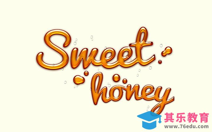 PS-sweet honey[虎课网平面设计视频教程][字体设计教程MP4高清全集 ]-第1张图片-我要自学网