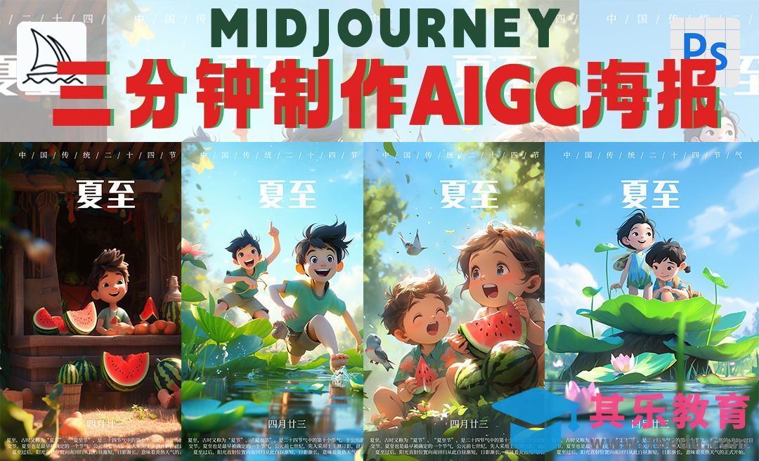 Midjourney-8分钟制作夏至海报[虎课网AICG人工智能视频教程][MP4高清全集 ]-第1张图片-我要自学网