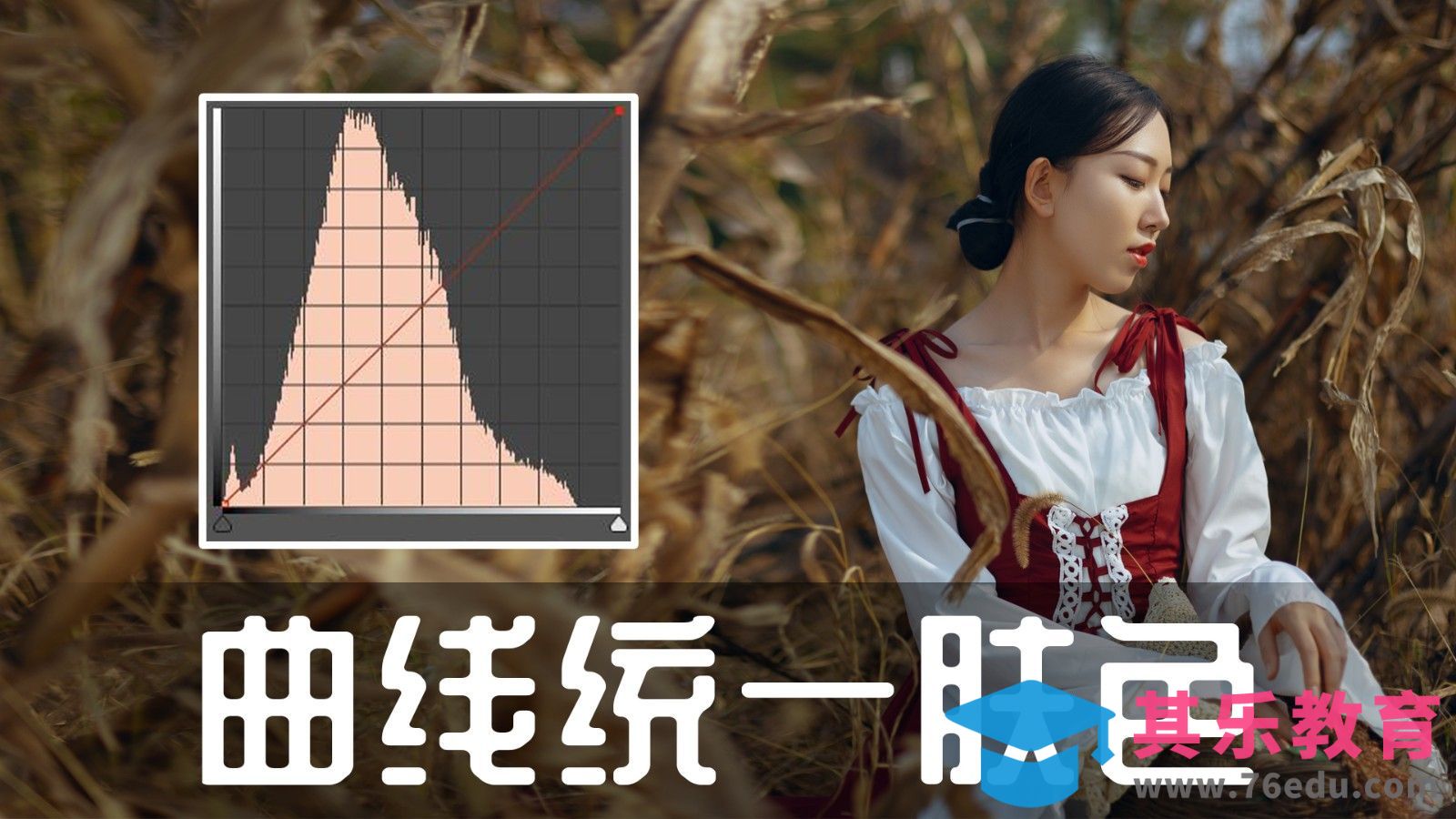 人像皮肤偏色怎么办？巧用曲线调色法，完美解决[虎课网手机摄影入门视频教程][MP4产品摄影教程全集 ]-第1张图片-我要自学网