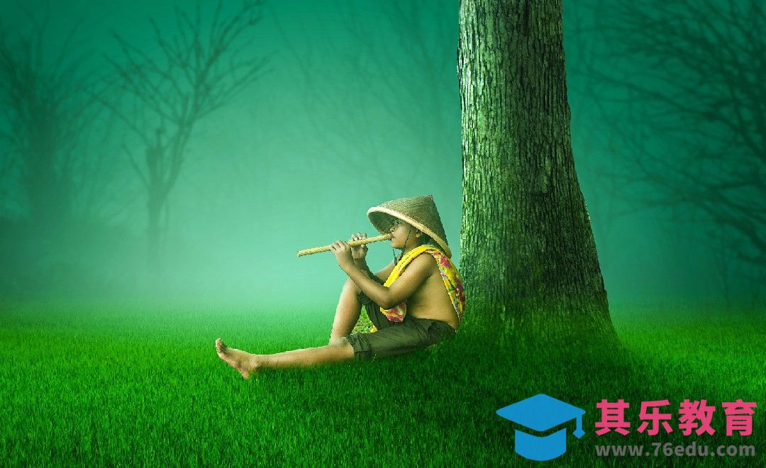 PS-树下牧童-意境合成[平面设计视频教程][海报设计MP4高清全集 ]-第1张图片-我要自学网