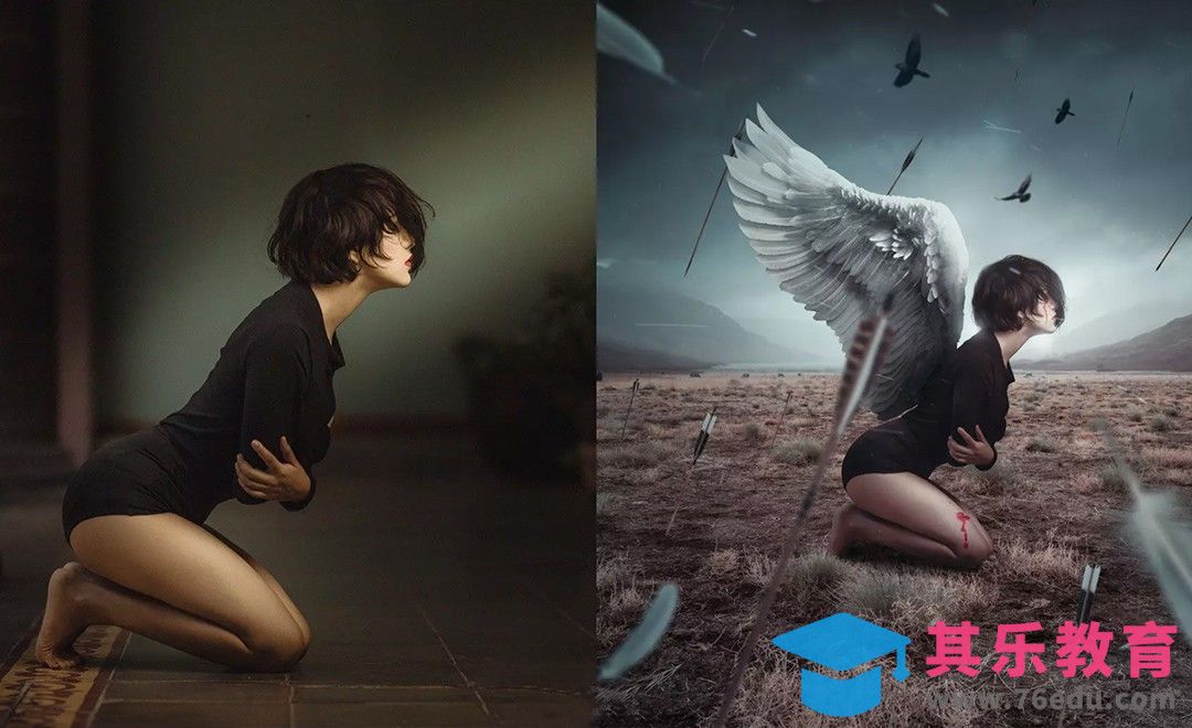 PS-一个天使的牺牲艺术创意合成[虎课网最新视频教程][免费高清MP4教程全集 ]-第1张图片-我要自学网