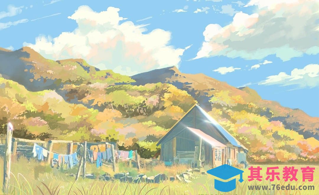 PS-板绘日漫插画-山间木屋[虎课网绘画插画视频教程][ipad商业插画MP4教程全集 ]-第1张图片-我要自学网