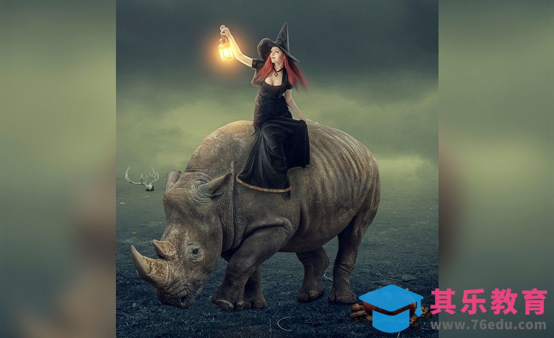 PS-骑象女巫-暗黑[平面设计视频教程][海报设计MP4高清全集 ]-第1张图片-我要自学网