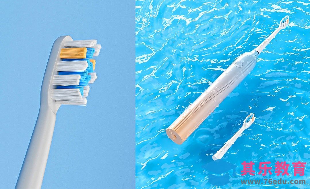 C4D+RS-电动牙刷-刷毛建模+水面场景渲染[虎课网C4D设计视频教程][产品数码建模MP4教程全集 ]-第1张图片-我要自学网