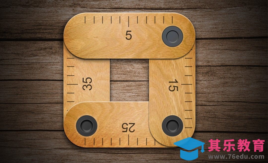 PS-拟物写实木尺图标[虎课网UI设计视频教程][UI设计教程全集MP4 ]-第1张图片-我要自学网