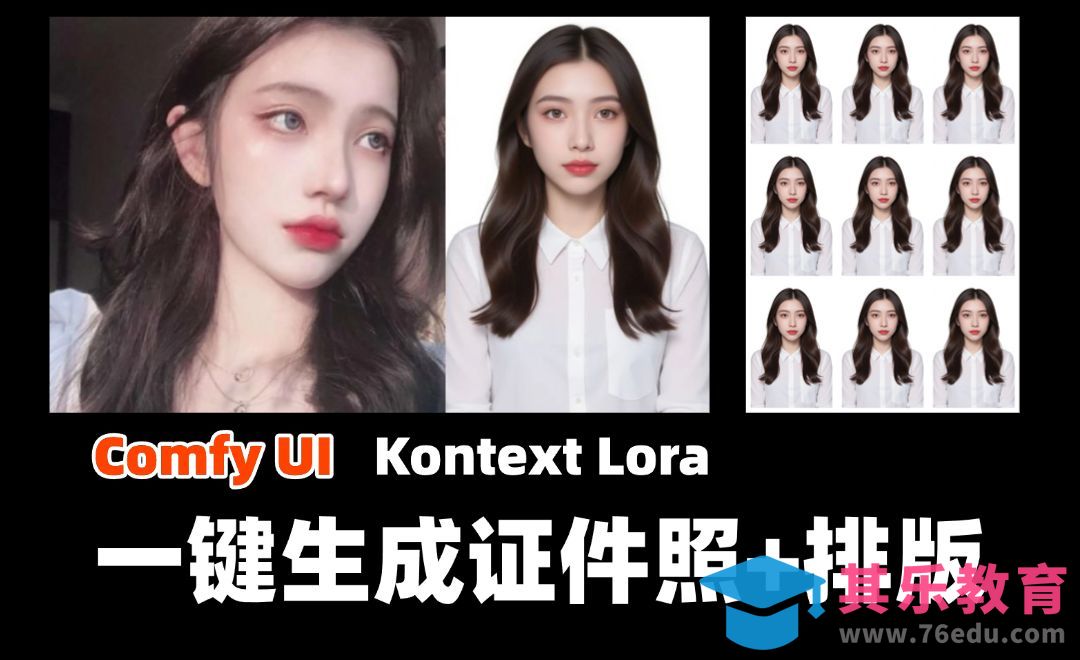 Kontext Lora-一键生成证件照+排版[虎课网AICG人工智能视频教程][MP4高清全集 ]-第1张图片-我要自学网
