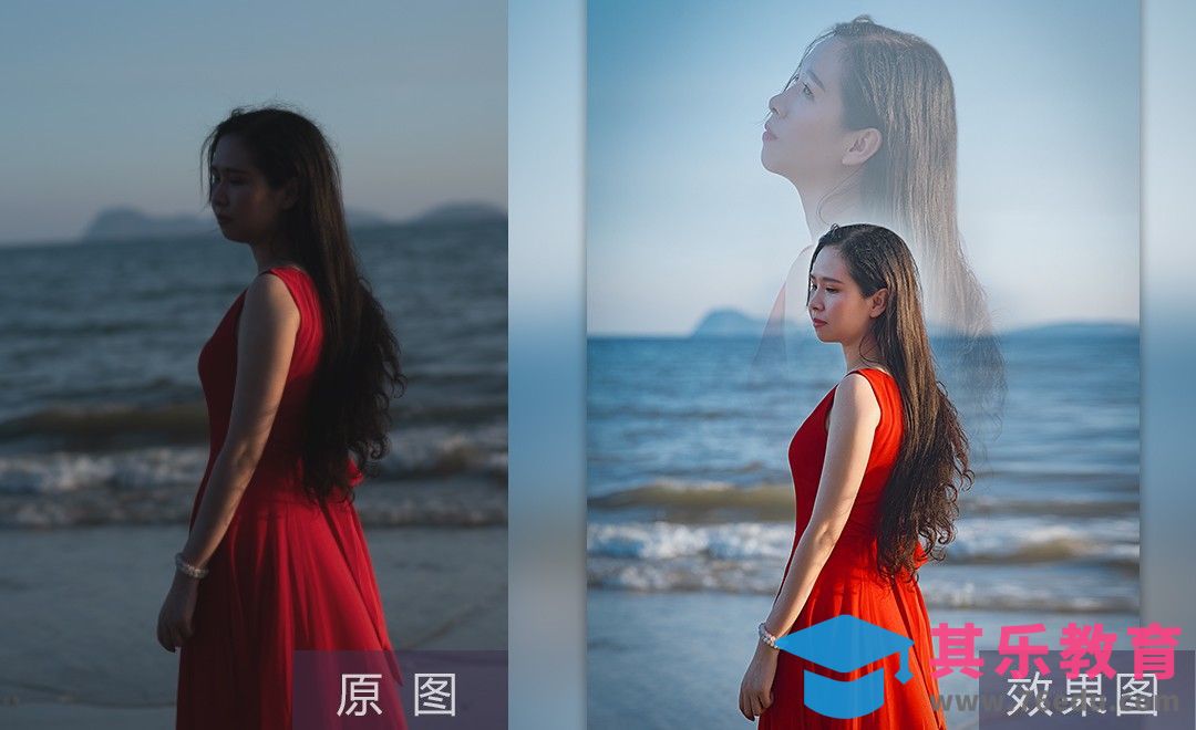 PS-海边人像双重曝光教程[虎课网手机摄影入门视频教程][MP4产品摄影教程全集 ]-第1张图片-我要自学网
