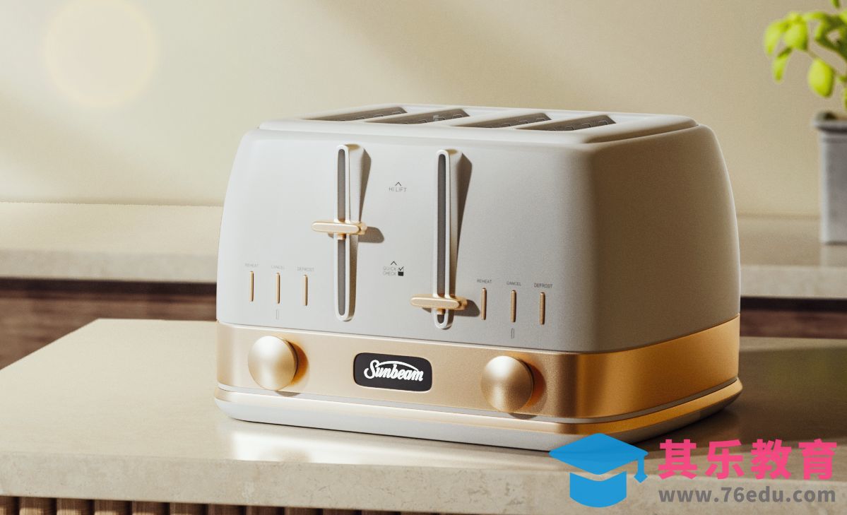 C4D+OC+PS-面包机厨房场景渲染后期[虎课网C4D设计视频教程][产品数码建模MP4教程全集 ]-第1张图片-我要自学网