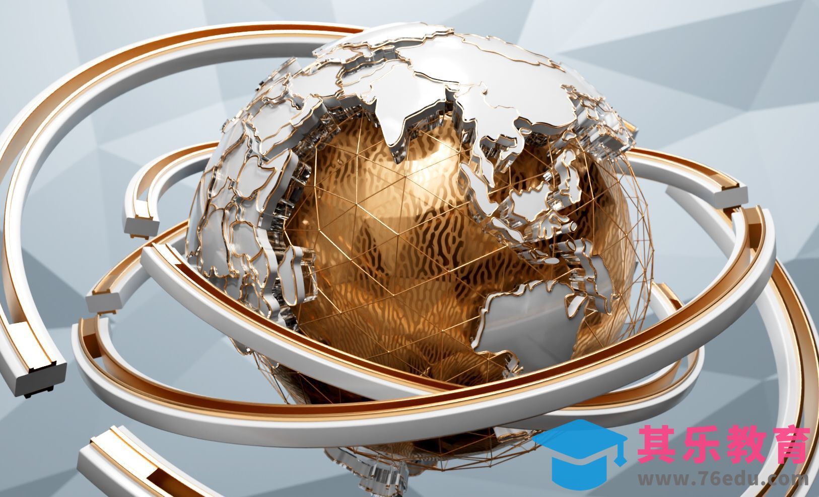 C4D+OC+阿诺德-栏目包装效果世界地图建模渲染[虎课网C4D设计视频教程][产品数码建模MP4教程全集 ]-第1张图片-我要自学网