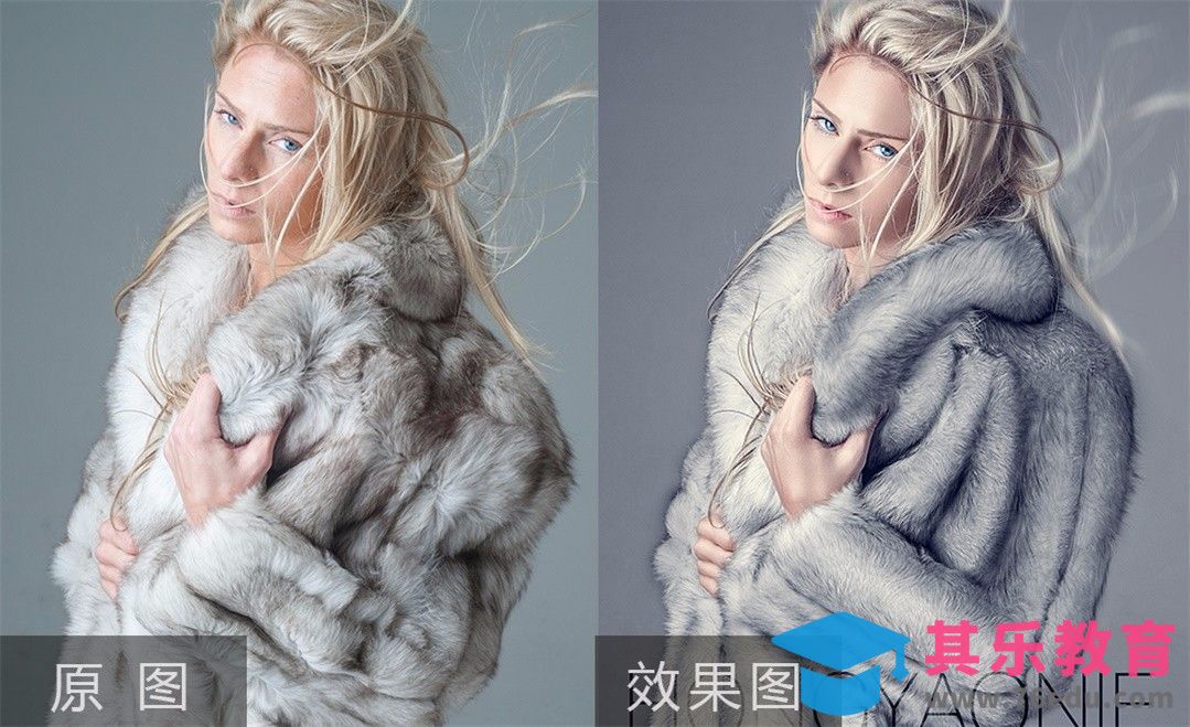 PS-欧美模特皮草外套后期精修[虎课网手机摄影入门视频教程][MP4产品摄影教程全集 ]-第1张图片-我要自学网