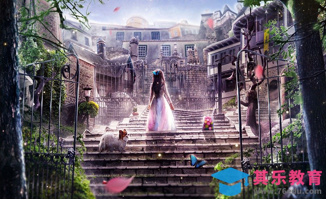 PS-小公主场景合成[平面设计视频教程][海报设计MP4高清全集 ]-第1张图片-我要自学网