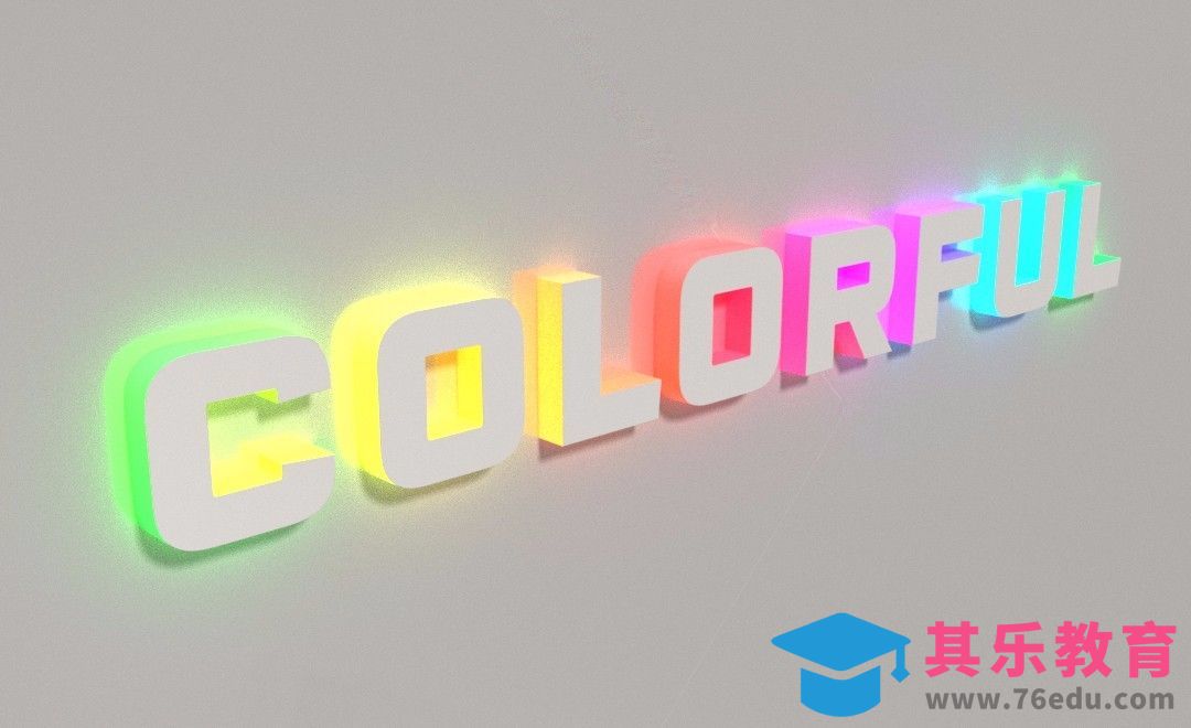 PS-3D立体COLORFUL[虎课网平面设计视频教程][字体设计教程MP4高清全集 ]-第1张图片-我要自学网