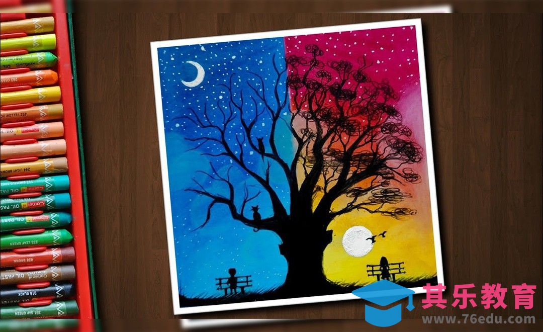 Youtube人气创意手绘教程-日夜古树[虎课网最新视频教程][免费高清MP4教程全集 ]-第1张图片-我要自学网