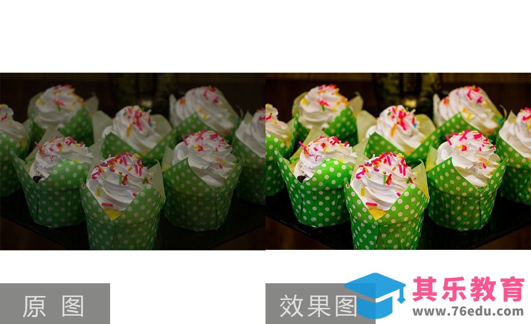 PS-杯子蛋糕后期调色[虎课网电商产品精修视频教程][最新PS修图教程全集MP4 ]-第1张图片-我要自学网