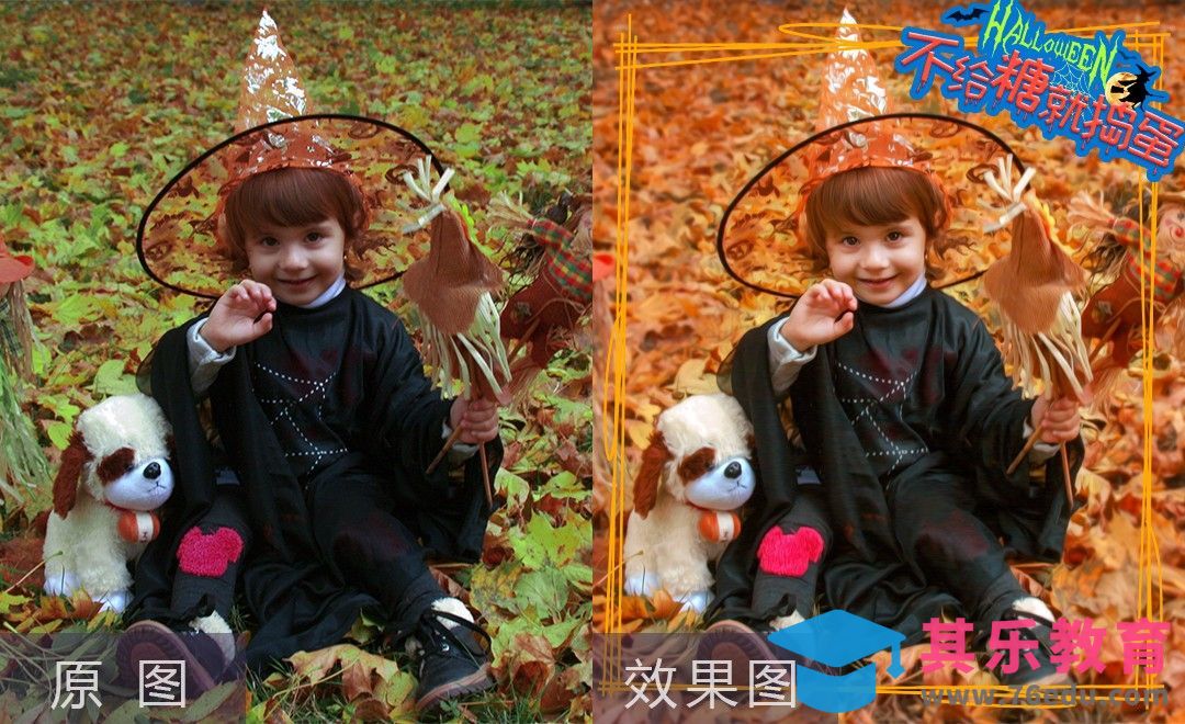PS-万圣节儿童写真调色 秋季换景[虎课网手机摄影入门视频教程][MP4产品摄影教程全集 ]-第1张图片-我要自学网