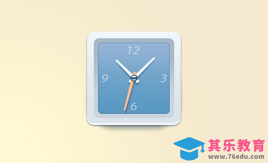 PS-拟物时钟图标制作[虎课网UI设计视频教程][UI设计教程全集MP4 ]-第1张图片-我要自学网