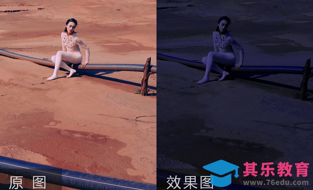 PS-通过简单调色把白天调整为夜晚[虎课网手机摄影入门视频教程][MP4产品摄影教程全集 ]-第1张图片-我要自学网