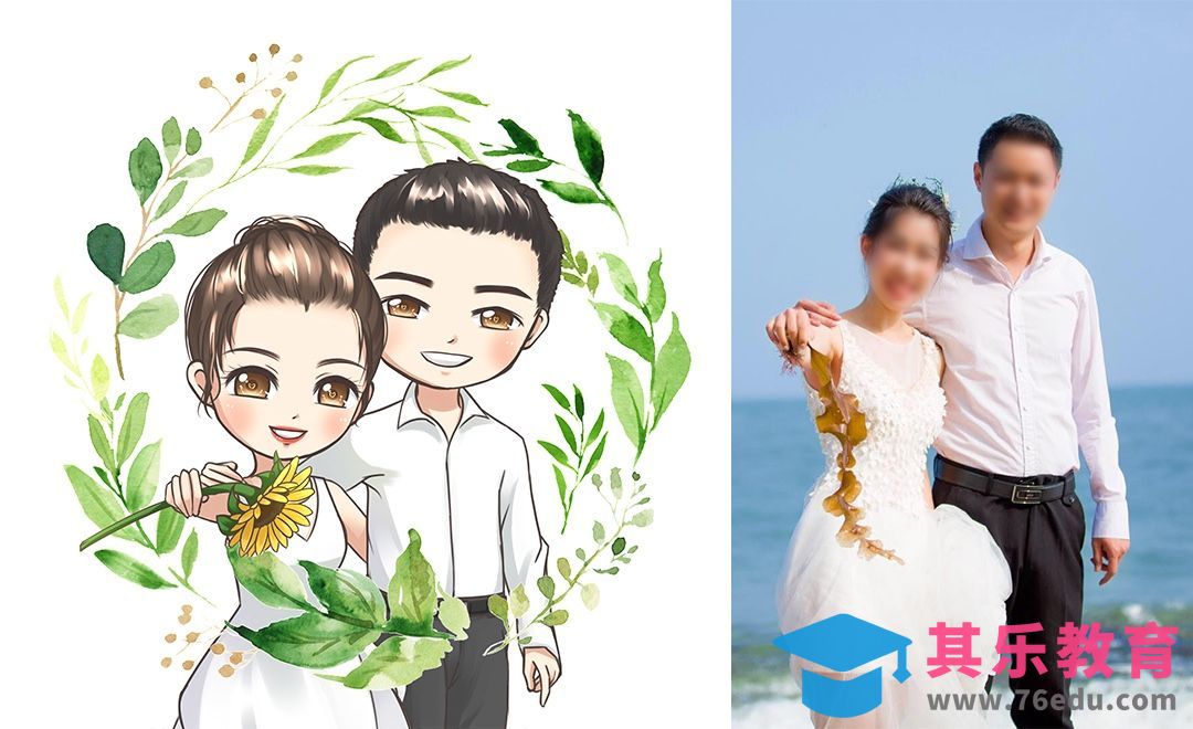 SAI-手绘Q版婚纱照[虎课网绘画插画视频教程][ipad商业插画MP4教程全集 ]-第1张图片-我要自学网