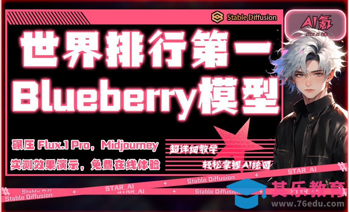 黑森林实验室蓝莓模型 Blueberry Flux1.1荣登 AI 绘画榜首，超强能力 质量惊艳[虎课网AICG人工智能视频教程][MP4高清全集 ]-第1张图片-我要自学网