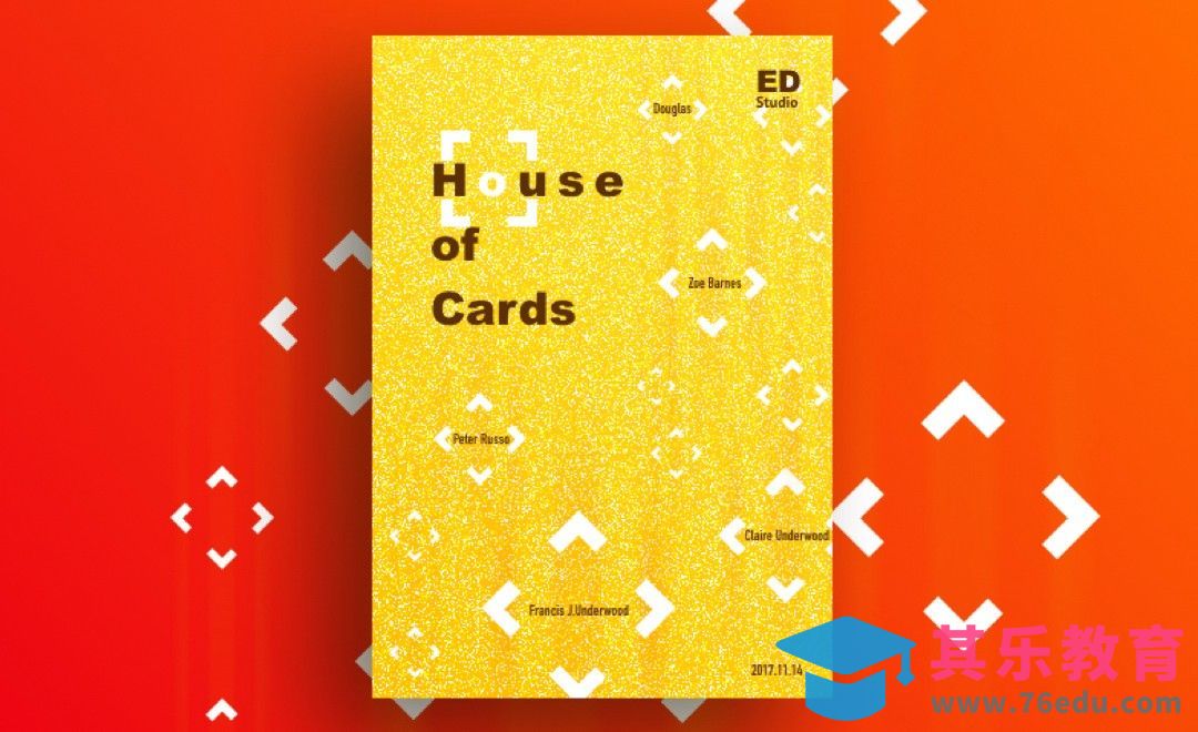 Sketch-金色简约海报设计[虎课网平面设计视频教程][图片排版配色MP4高清全集 ]-第1张图片-我要自学网