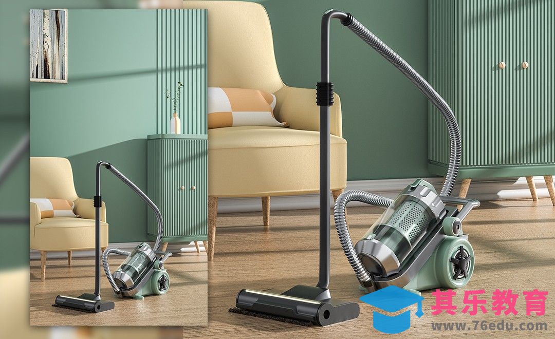 C4D+OC-吸尘器吸头建模[虎课网C4D设计视频教程][产品数码建模MP4教程全集 ]-第1张图片-我要自学网