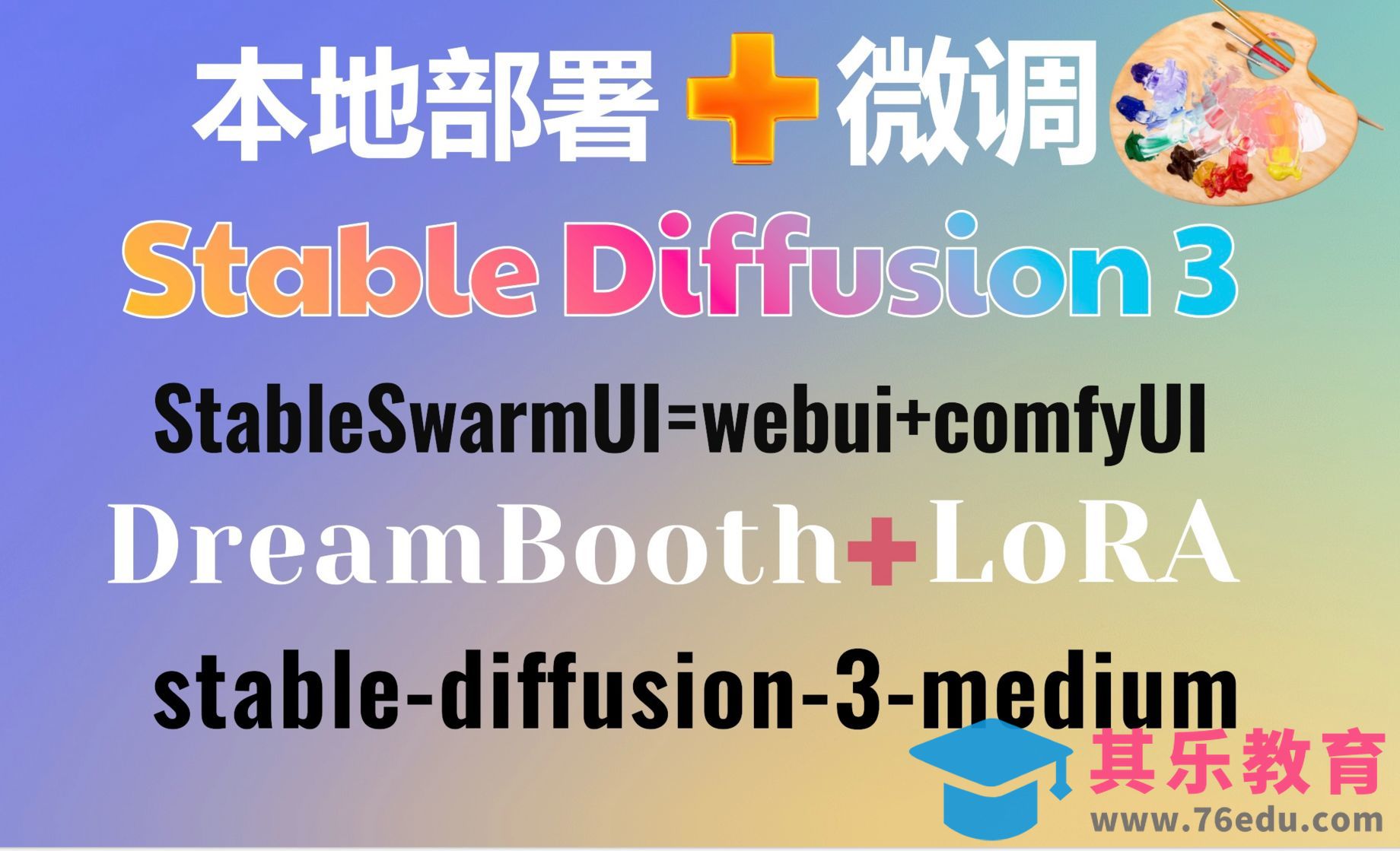 本地部署+微调stable diffusion 3！DreamBooth+LoRA微调sd3[虎课网AICG人工智能视频教程][MP4高清全集 ]-第1张图片-我要自学网