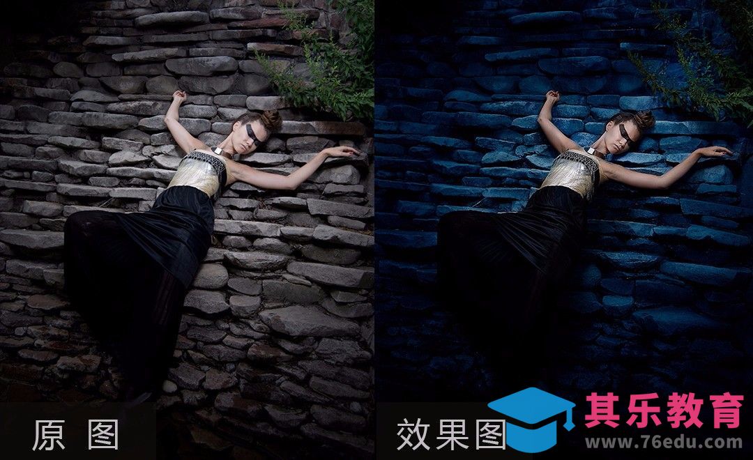 PS-人像冷色墙壁调色后期[虎课网手机摄影入门视频教程][MP4产品摄影教程全集 ]-第1张图片-我要自学网