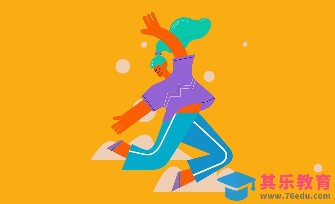 AI-扁平潮流人物运动插画[虎课网绘画插画视频教程][ipad商业插画MP4教程全集 ]-第1张图片-我要自学网