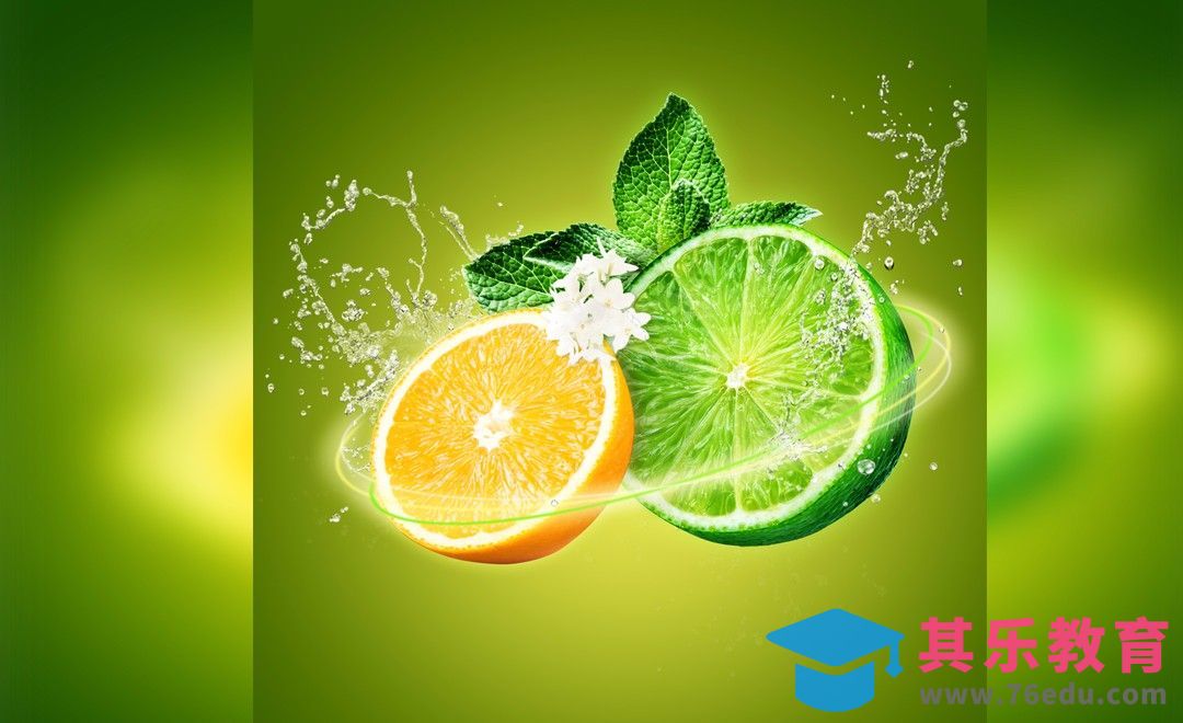 PS-创意海报·新鲜多汁的水果[虎课网平面设计视频教程][图片排版配色MP4高清全集 ]-第1张图片-我要自学网