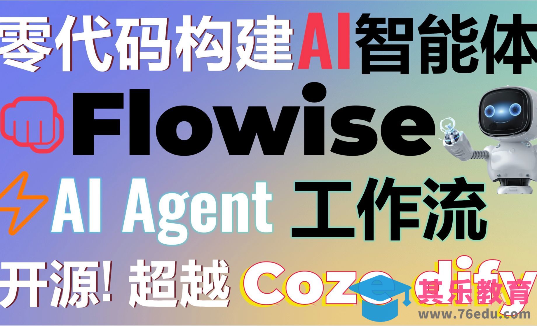 零代码创建AI智能体工作流-开源免费Flowise超越Coze和dify-打造AI团队[虎课网AICG人工智能视频教程][MP4高清全集 ]-第1张图片-我要自学网