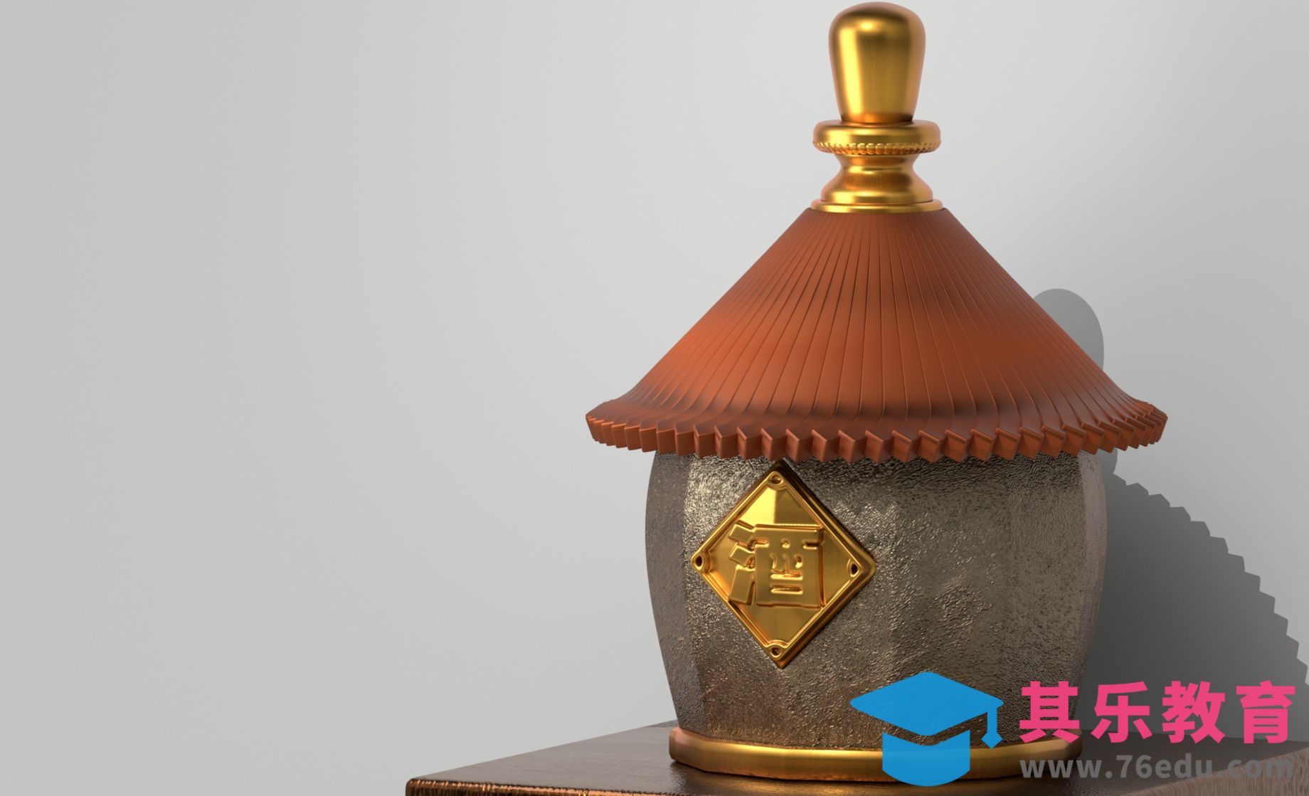 C4D-入门模型 谷仓酒瓶[虎课网C4D设计视频教程][产品数码建模MP4教程全集 ]-第1张图片-我要自学网