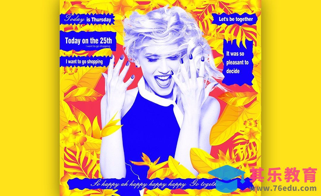 PS-撞色艺术风格海报调色技巧[虎课网平面设计视频教程][图片排版配色MP4高清全集 ]-第1张图片-我要自学网