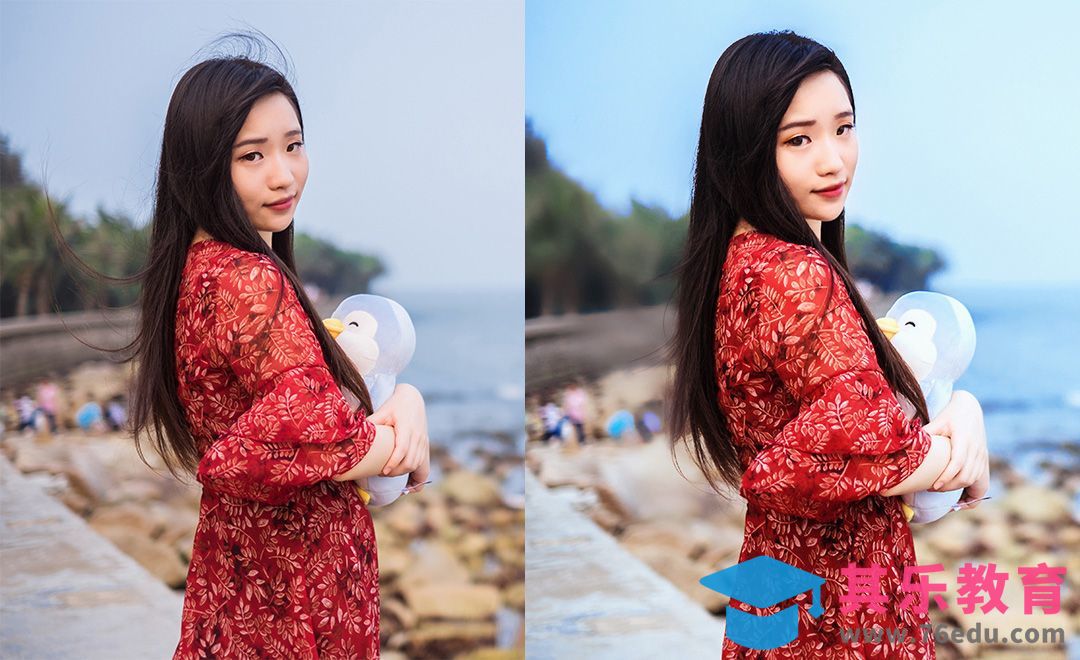 PS-海滨人物面部处理+碎发修整[虎课网手机摄影入门视频教程][MP4产品摄影教程全集 ]-第1张图片-我要自学网