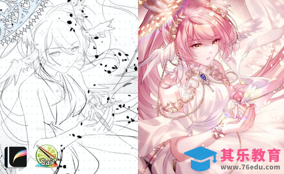 SAI-CSP-二次元商稿人物光效后期技法（上）[虎课网绘画插画视频教程][ipad商业插画MP4教程全集 ]-第1张图片-我要自学网