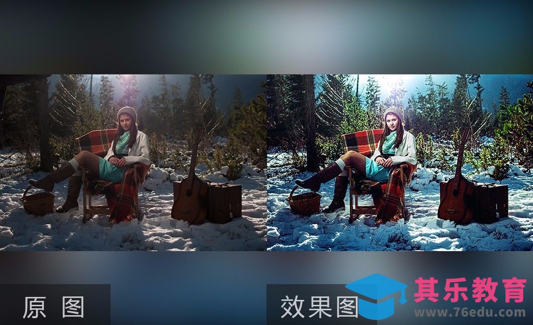 PS-昏暗雪地人像小提琴后期修片[虎课网手机摄影入门视频教程][MP4产品摄影教程全集 ]-第1张图片-我要自学网