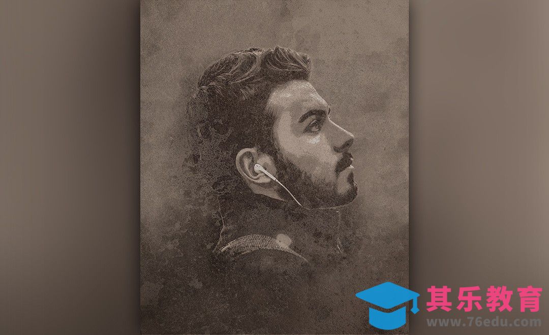 PS-复古人像海报[平面设计视频教程][海报设计MP4高清全集 ]-第1张图片-我要自学网