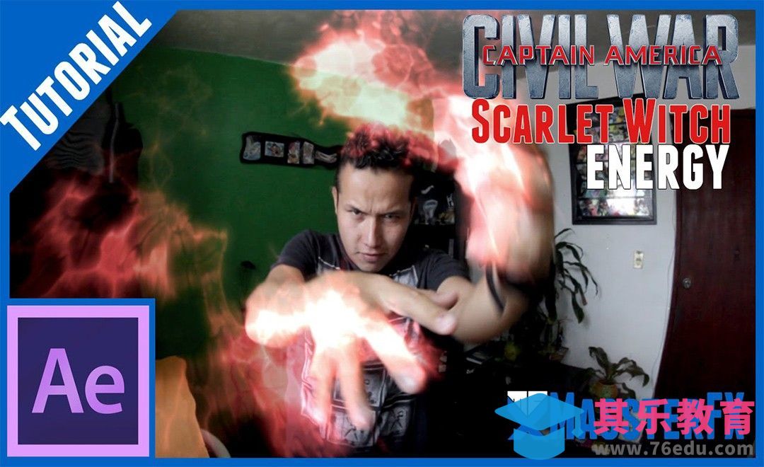 AE-复联”猩红女巫“同款能量波特效[虎课网最新视频教程][免费高清MP4教程全集 ]-第1张图片-我要自学网