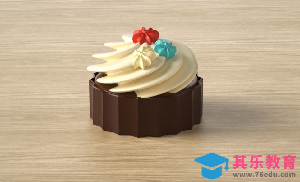 C4D+OC-奶油巧克力杯子蛋糕[虎课网C4D设计视频教程][产品数码建模MP4教程全集 ]-第1张图片-我要自学网