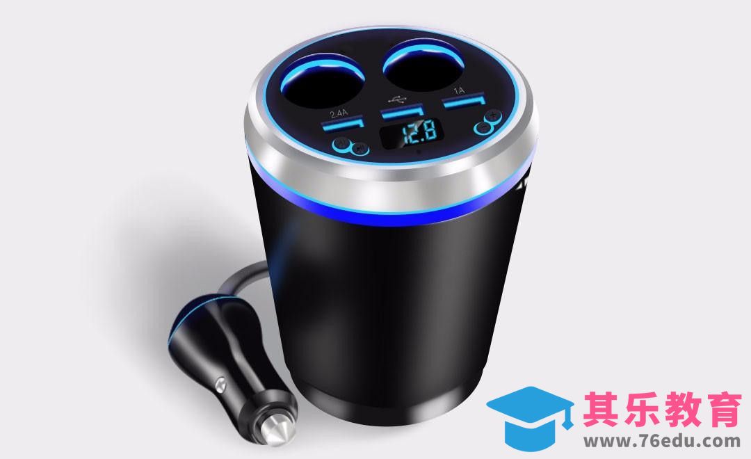 PS-车载蓝牙鼠绘[虎课网电商产品精修视频教程][最新PS修图教程全集MP4 ]-第1张图片-我要自学网