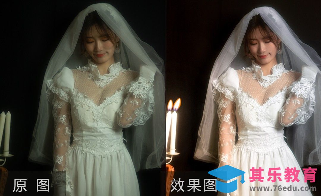 PS-高级白调婚纱烛光氛围塑造[虎课网手机摄影入门视频教程][MP4产品摄影教程全集 ]-第1张图片-我要自学网