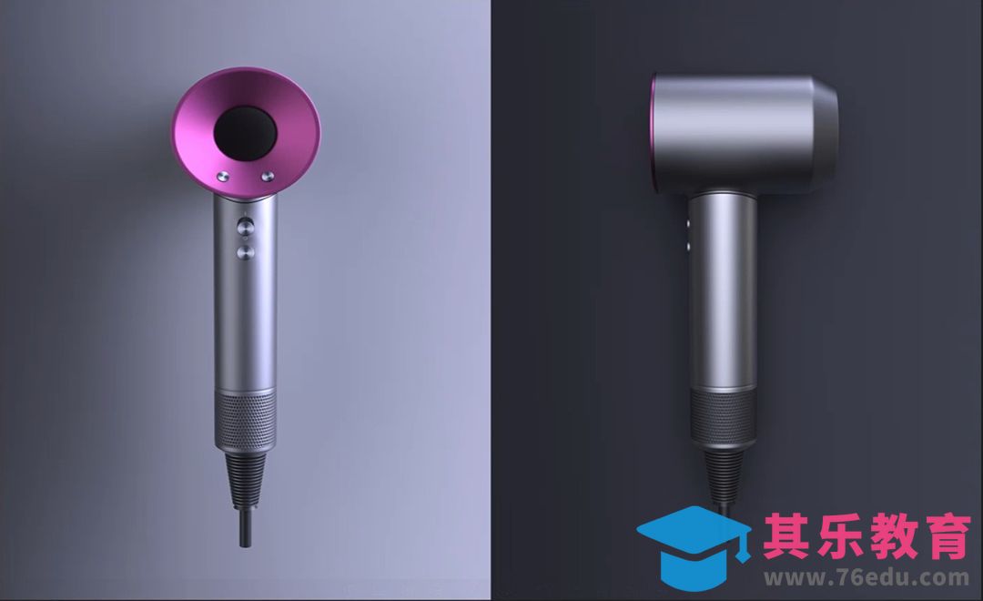 C4D+OC-吹风机产品建模渲染（一）[虎课网C4D设计视频教程][产品数码建模MP4教程全集 ]-第1张图片-我要自学网