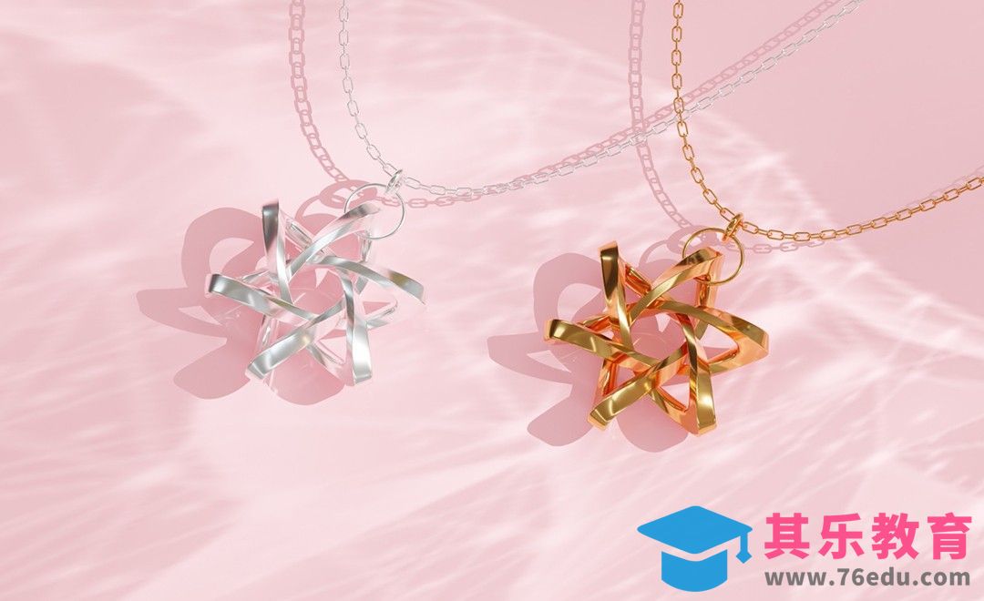 Blender-六芒星纯金项链建模渲染[虎课网Blender视频教程][Blender建模教程MP4教程全集 ]-第1张图片-我要自学网